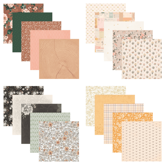 Rosie's Studio Golden Afternoon 12x12" Designer Paper Pack