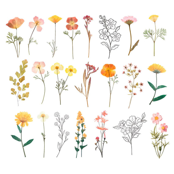 Rosie's Studio Golden Afternoon Floral Stickers