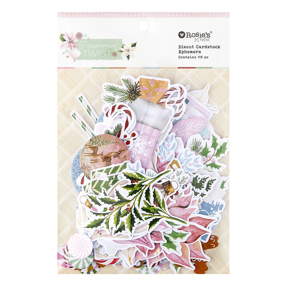 Rosie's Studio Peppermint Twist Cardstock Diecut Ephemera