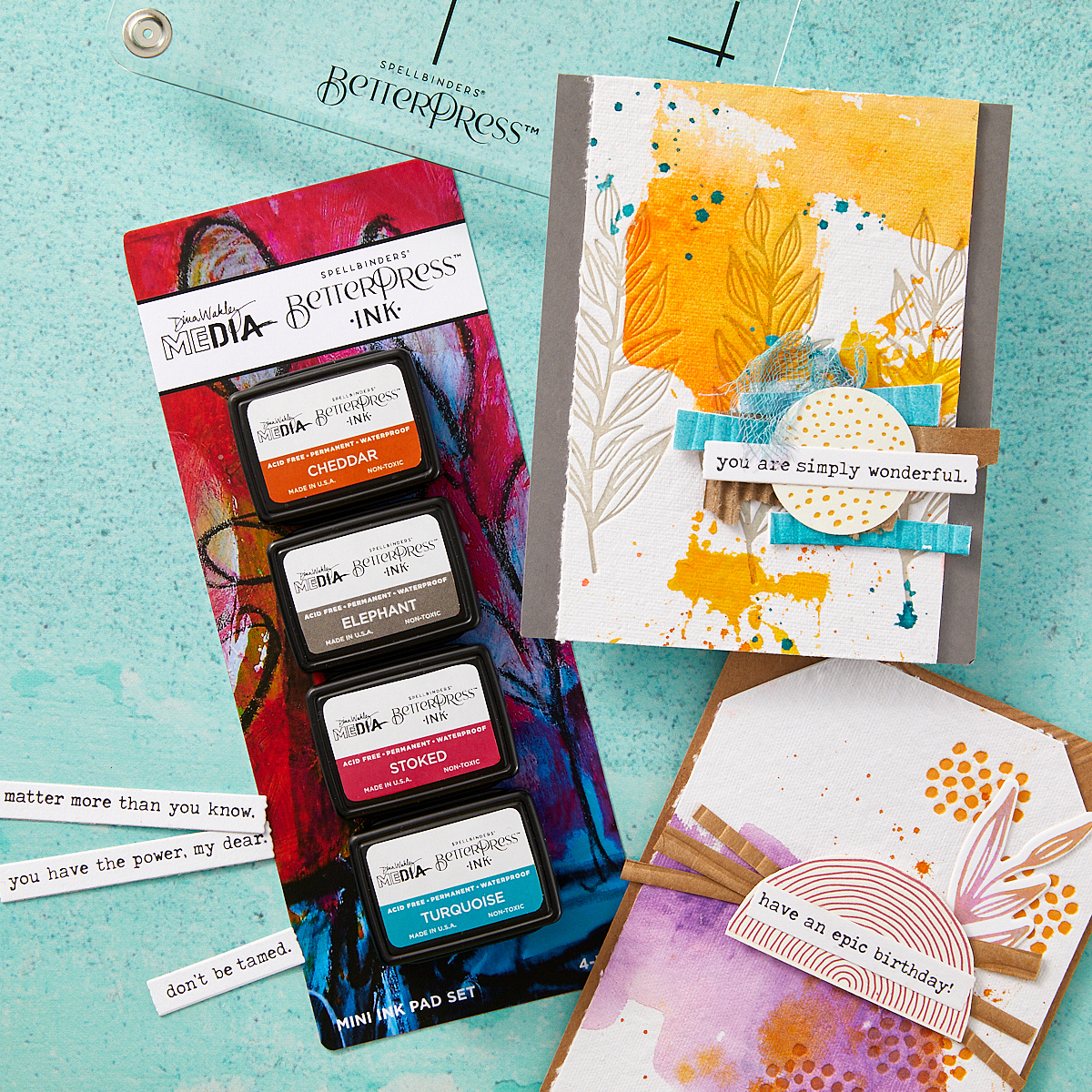 Spellbinders Mini Dina's Faves BetterPress Ink Mini Set by Dina Wakley | Spellbinders ...
