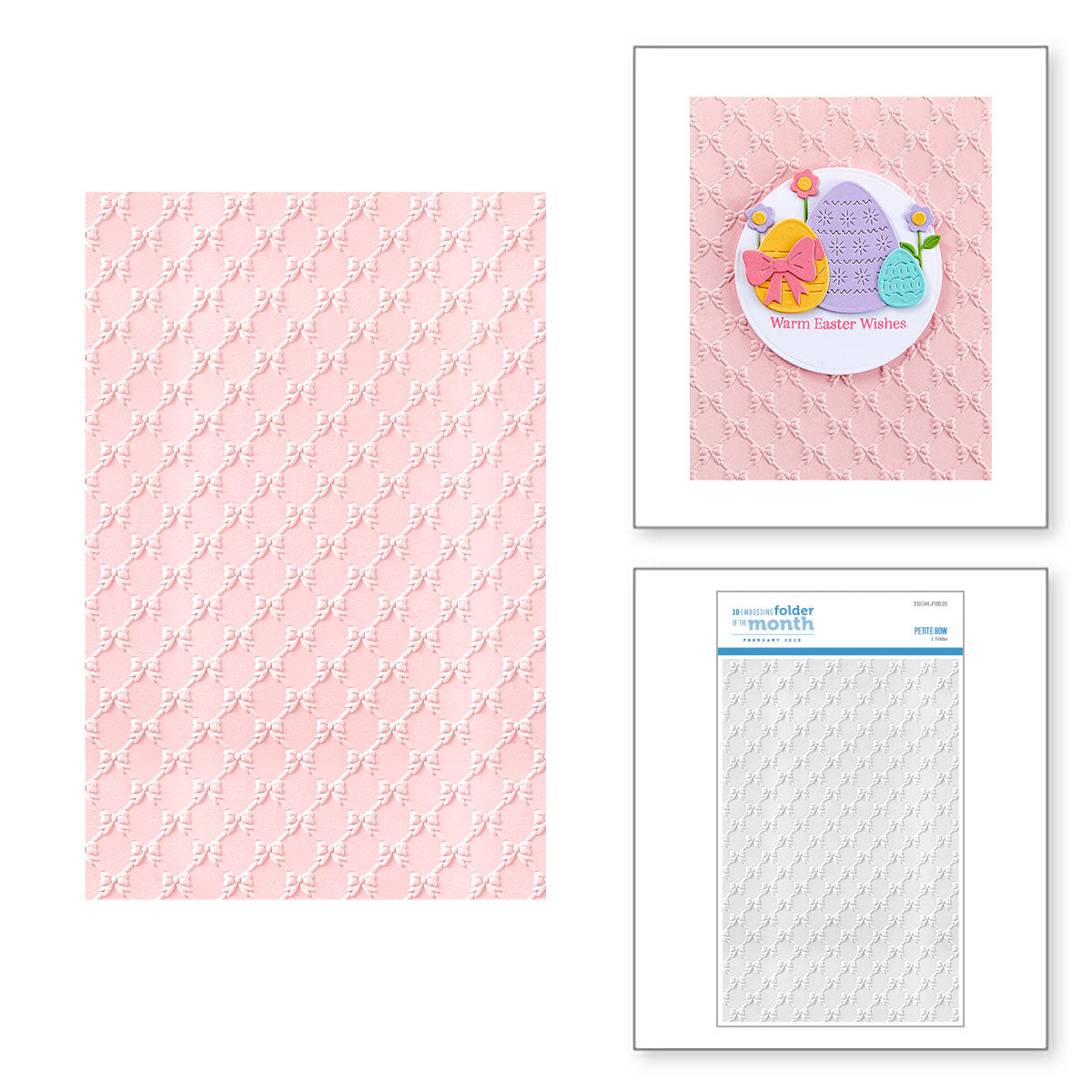 Boo Embossing Folder Petite Bow - 3D Embossing Folder of the Month – Spellbinders UK