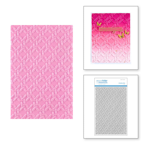 Stylized Lattice - 3D Embossing Folder of the Month