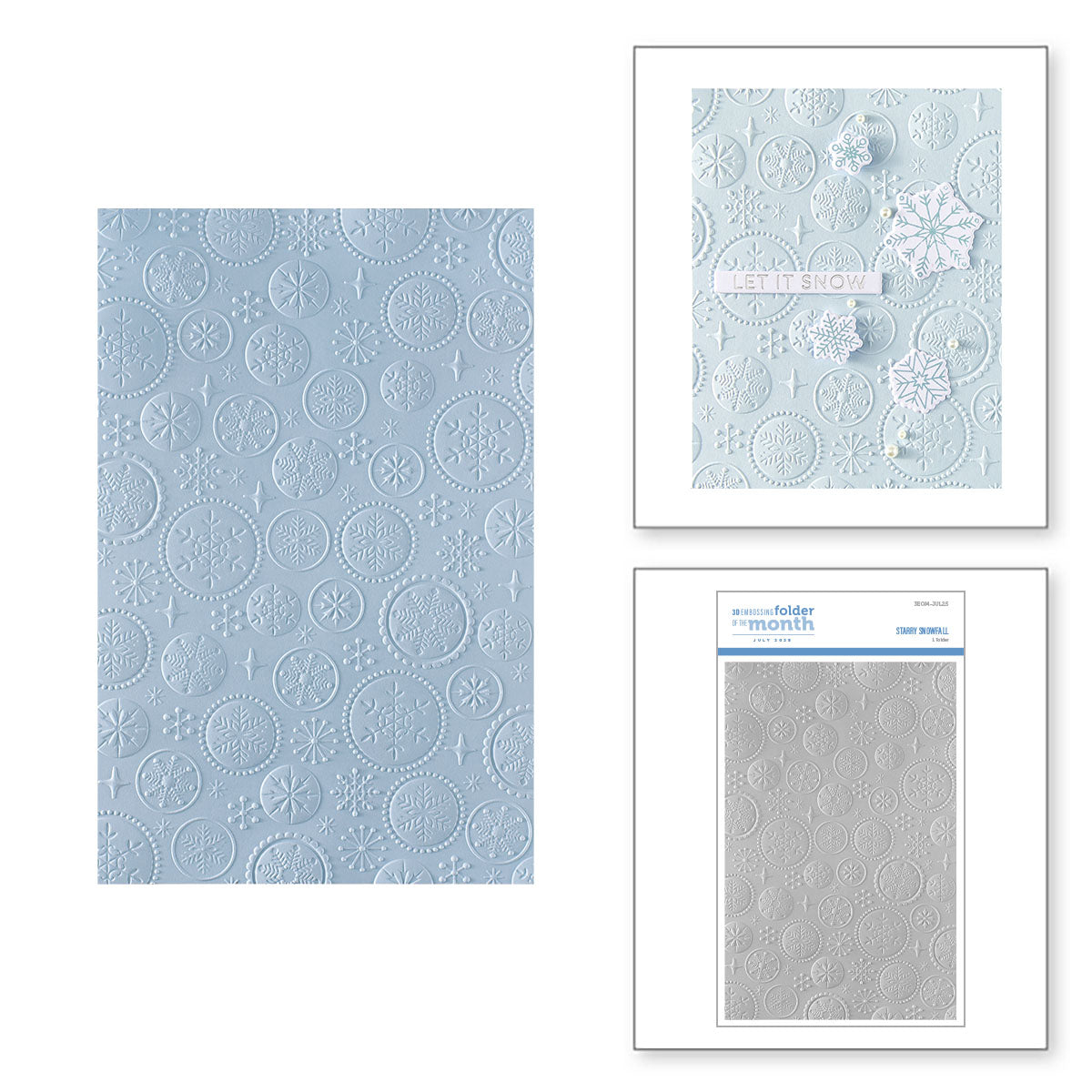 Starry Snowfall - 3D Embossing Folder of the Month – Spellbinders UK