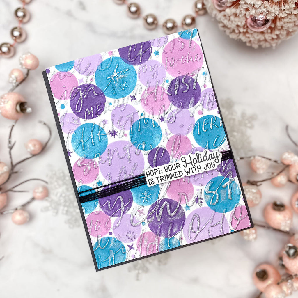 Festive Greetings 3D Embossing Folder of the Month - card project 9