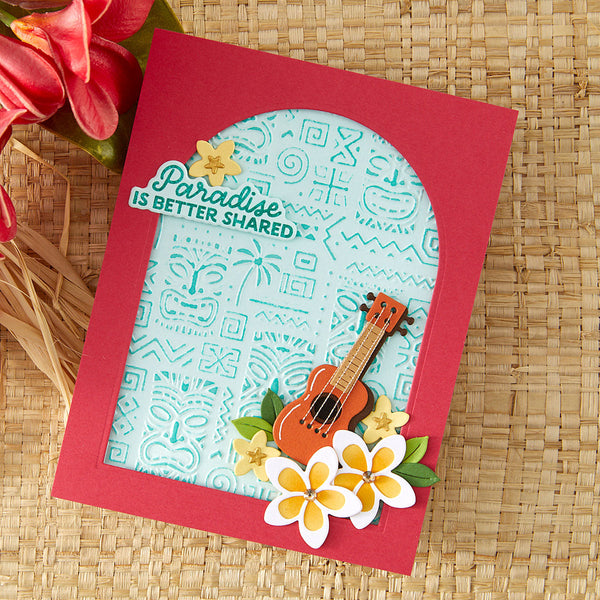 Island Style 3D Embossing Folder of the Month - finished card project