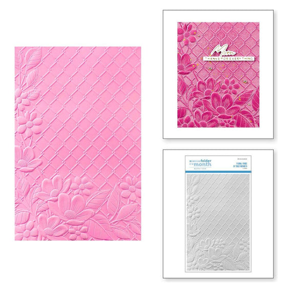 Floral Fence of Togetherness -  3D Embossing Folder of the Month
