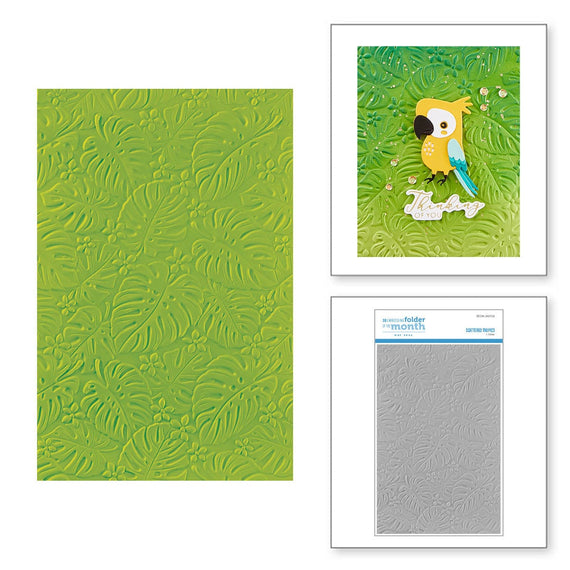 Scattered Tropics - 3D Embossing Folder of the Month