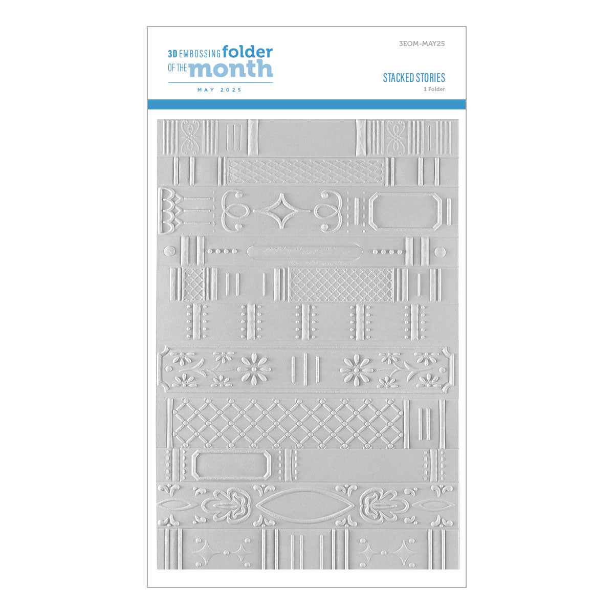 Stacked Stories -  3D Embossing Folder of the Month