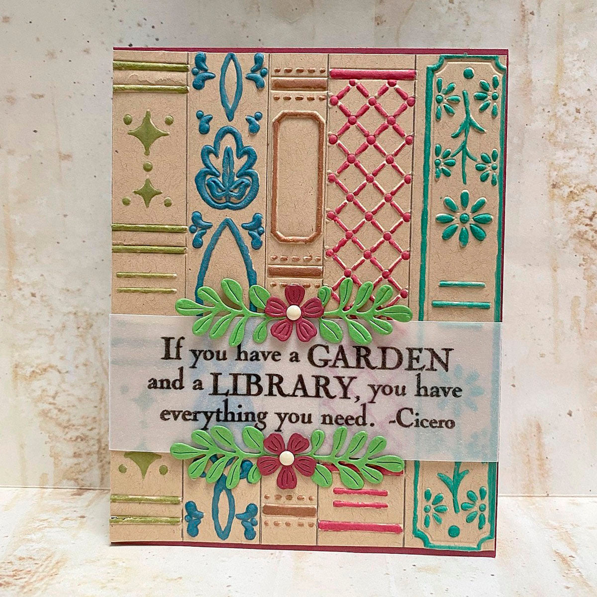 Stacked Stories -  3D Embossing Folder of the Month