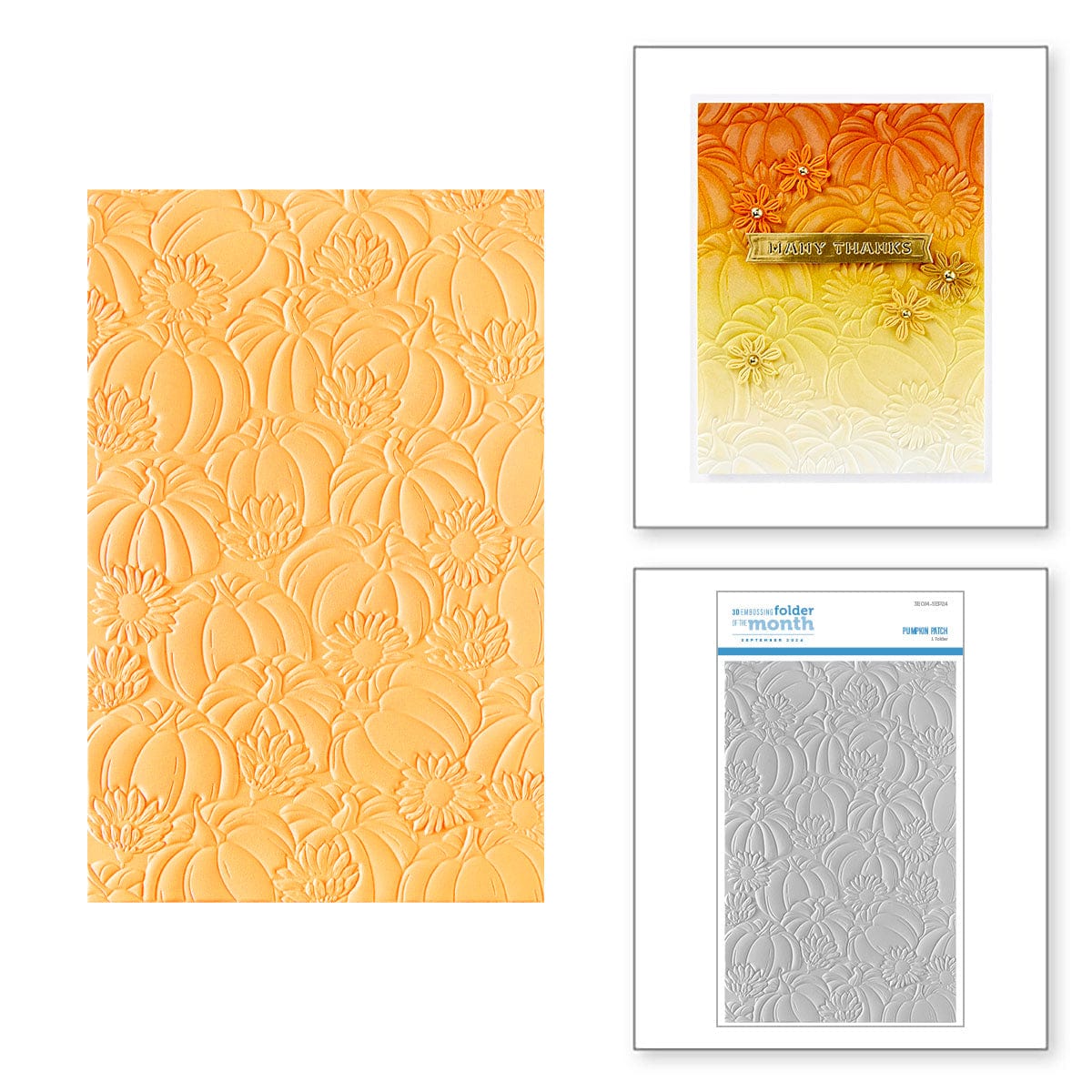 Patch Collection Folder Pumpkin Patch - 3D Embossing Folder of the Month – Spellbinders UK