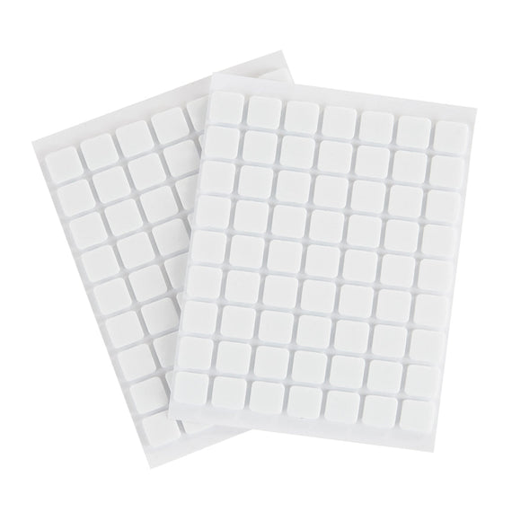 White Foam Adhesive Squares Medium 1/2 IN