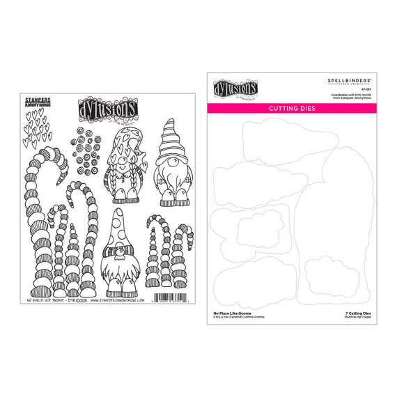 No Place Like Gnome Stamp and Die Bundle by Dyan Reaveley