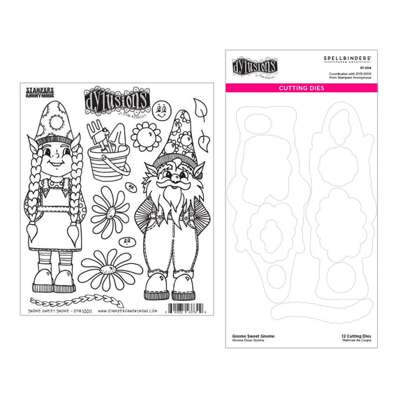 Gnome Sweet Gnome Stamp and Die Bundle by Dyan Reaveley