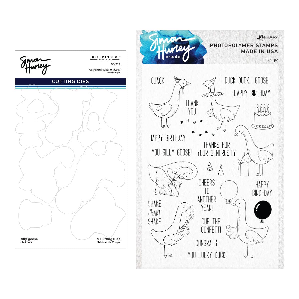 Birthday Party Stamp & Die Bundle by Simon Hurley | Spellbinders ...