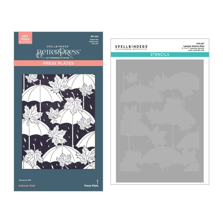 Autumn Rain BetterPress and Stencil Bundle Autumn Rain BetterPress and Stencil Bundle