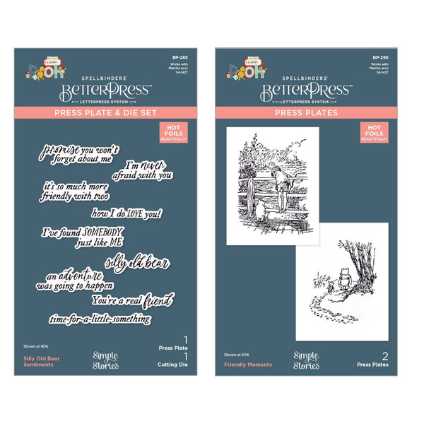 Spellbinders Bundle Fustelle Say Cheese Classic Pooh | Pooh, Pimpi, Tigro E Ih-Oh Per Scrapbooking E Cardmaking