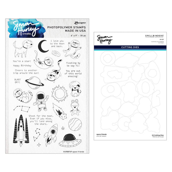 Space Friends Stamp & Die Bundle by Simon Hurley