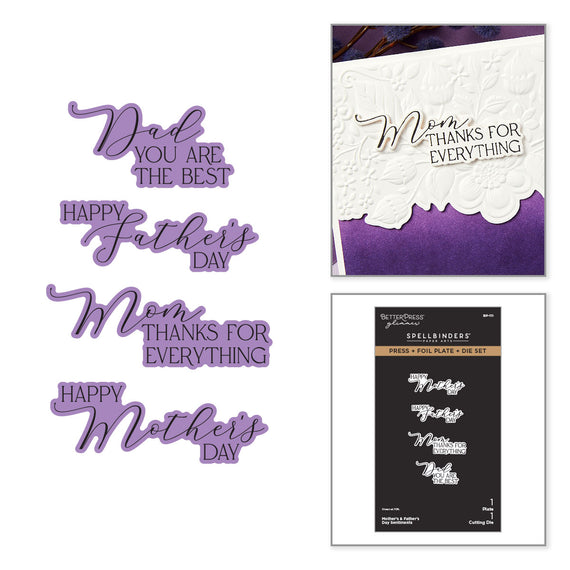 Mother's & Father's Day Sentiments Press Plate