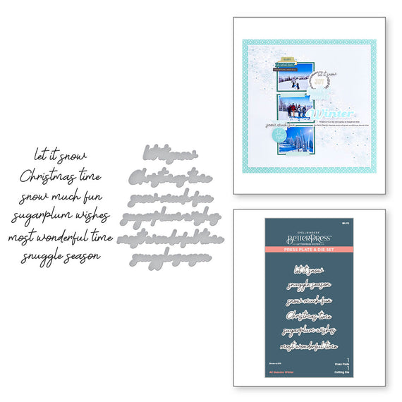 Spellbinders Exclusive - All Seasons Winter Press Plate & Die Set from the All Seasons Collection