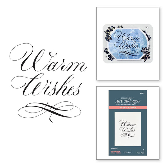 Copperplate Warm Wishes Press Plate by Paul Antonio