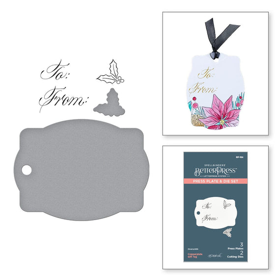 Copperplate Gift Tag Press Plate & Die Set by Paul Antonio