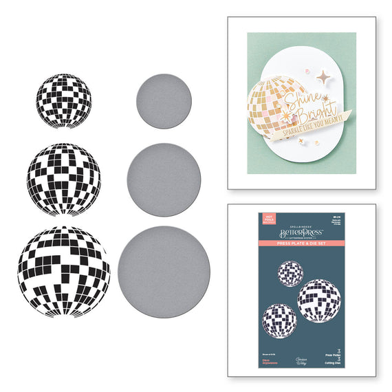 Disco Impressions Press Plate & Die Set from the Shine Bright Collection by Carissa Wiley