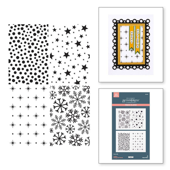 Holiday Background Panels Press Plates by Lisa Horton