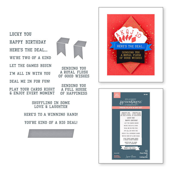Shuffling Sentiments Press Plate & Die Set by Jaycee Gaspar