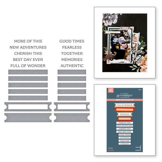 Cherish This BetterPress Plate & Die Set from the Golden Afternoon Collection