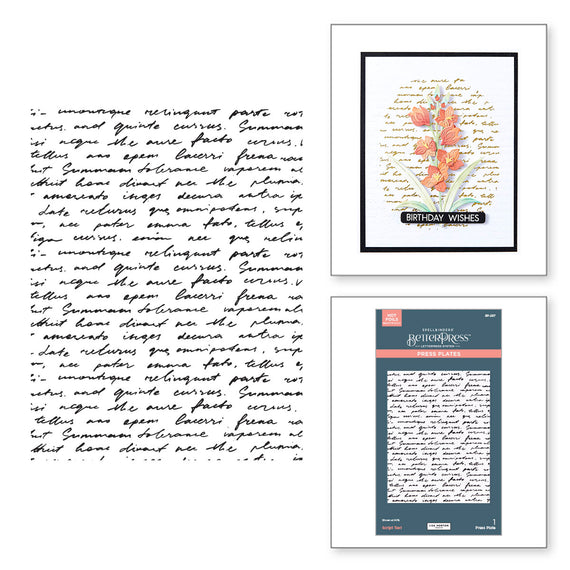 Script Text BetterPress Plate by Lisa Horton