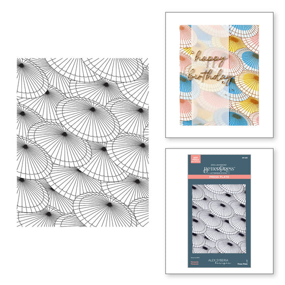 Parasols BetterPress Plate by Alex Syberia Designs