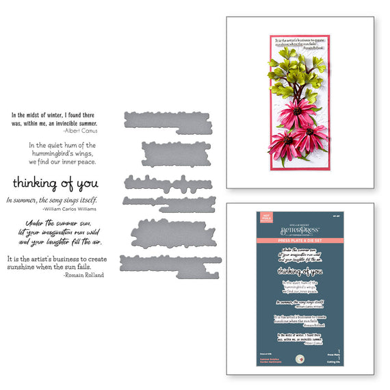 Summer Solstice Garden Sentiments BetterPress Plate & Die Set by Susan Tierney-Cockburn