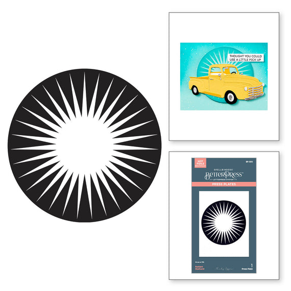 Radiant Starburst BetterPress Plate by Mindy Eggen