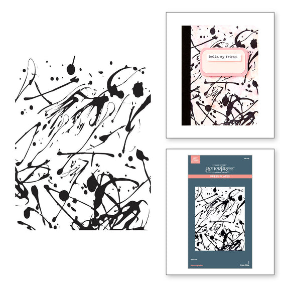 Memo Splatter BetterPress Plate from the Take Note Collection