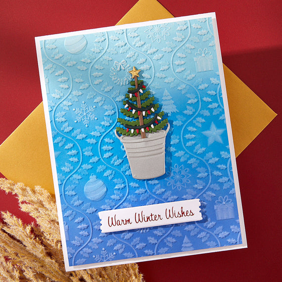 Country Christmas Banner & Sentiments Press + Foil Plate & Die Set by Annie Williams