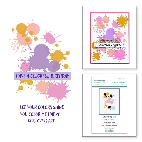 Colorful Bold Splatters - BetterPress Plate of the Month