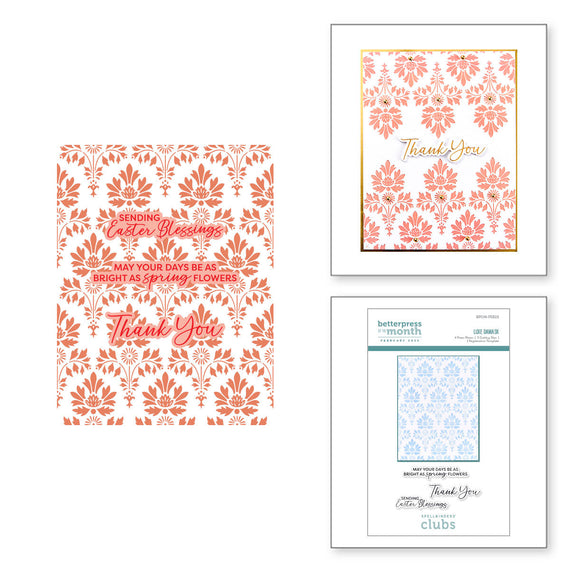 Luxe Damask -  BetterPress Plate of the Month