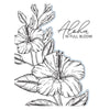Hibiscus Bloom Press and Foil Plate of the Month - plate set contents
