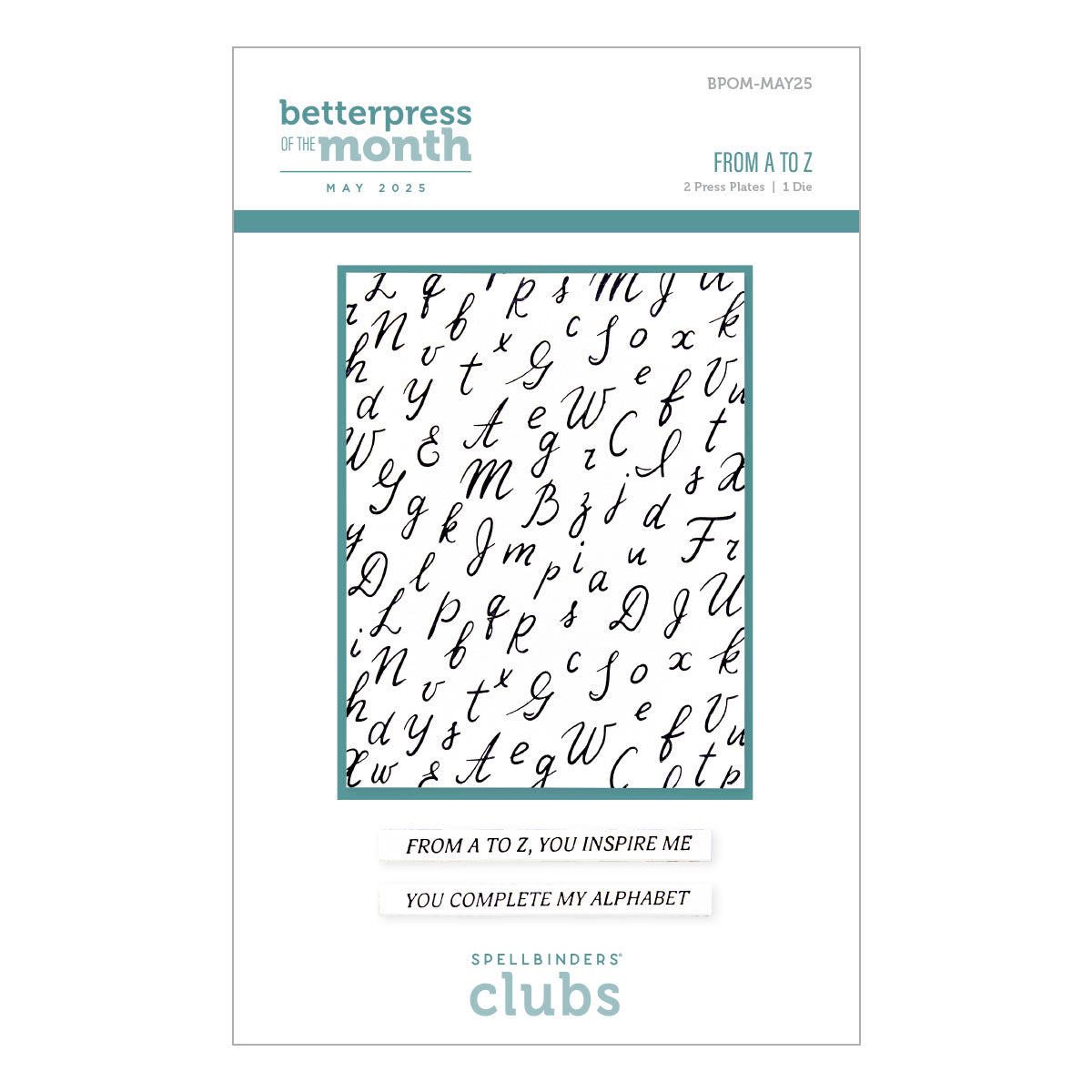 From A to Z -  BetterPress Plate of the Month