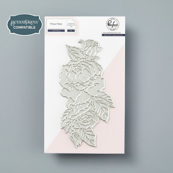 PinkFresh Studio Beautiful Roses Press Plate