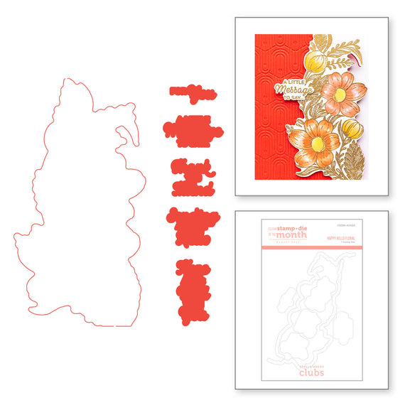 Happy Hello Floral - (Dies Only) Coordinates with Clear Stamp of the Month