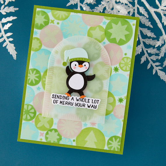 Cue the Merry - Clear Stamp & Die of the Month
