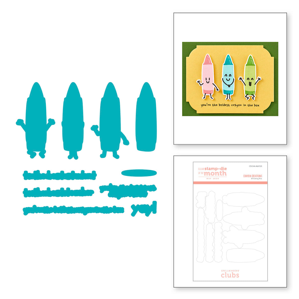 Crayon Creations -  (Dies Only) Coordinates with the Clear Stamp of the Month