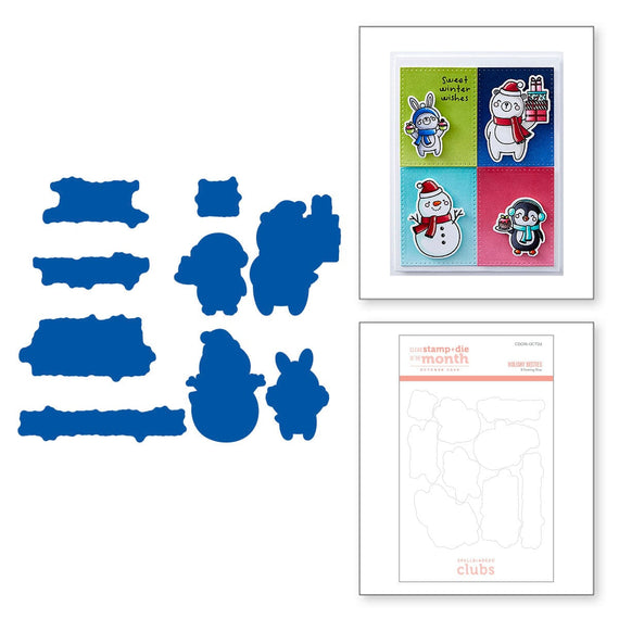 Holiday Besties - (Dies Only) Coordinates with the Clear Stamp of the Month