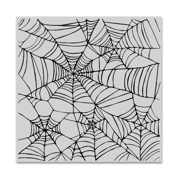 Hero Arts Spider Web Bold Prints Cling Rubber Stamp