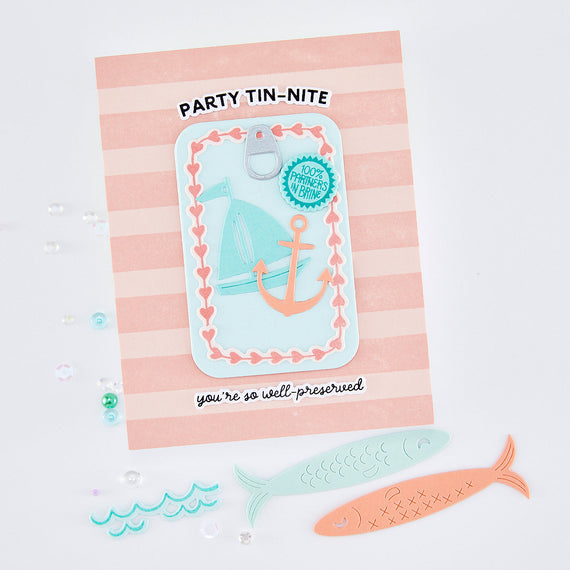 Wide Stripe Bold Print Cling Rubber Stamp