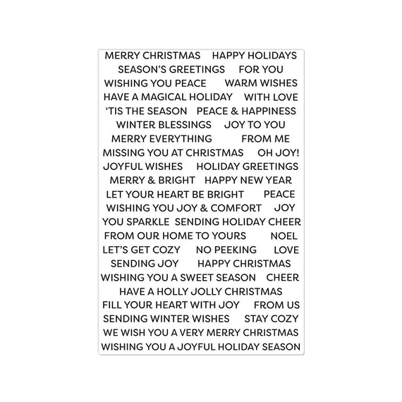 Hero Arts Christmas Sentiment Strips Clear Stamps