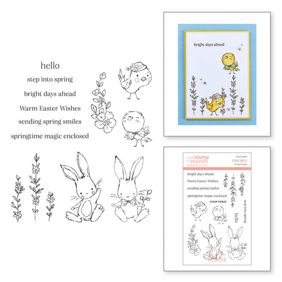 Spring Smiles -  Clear Stamp of the Month