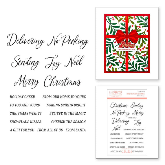 Christmas Magic Sentiments - Clear Stamp of the Month
