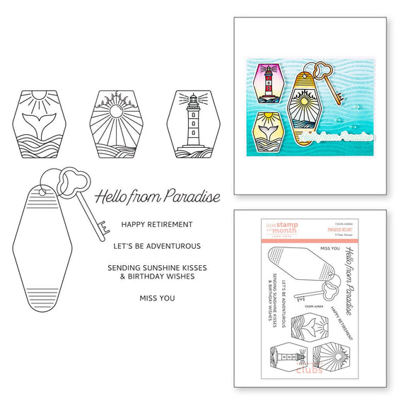 Paradise Resort - Clear Stamp of the Month